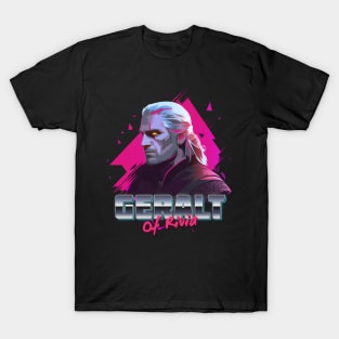 Geralt of Rivia - 80s style aesthetic T-Shirt